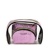SY2184 PINK - Transparent Saddle Shaped Set Bags