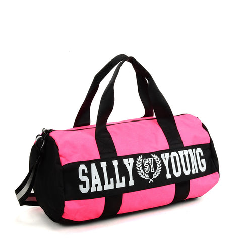SY2185 PINK - Tote And Crossbody Traveling Bag With Colour Collision Splicing Design
