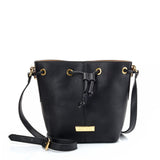 SY2201 BLACK - Bundle Pocket Bucket Bag For Women