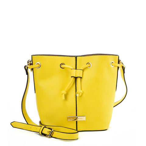 SY2201 YELLOW - Bundle Pocket Bucket Bag For Women