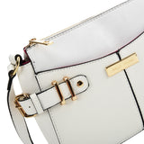 SY2203 WHITE - Handbag With Buckle Design For Women