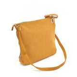 SY2204 YELLOW - Handbag With Symmetrical Zipper Design