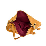 SY2204 YELLOW - Handbag With Symmetrical Zipper Design
