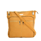 SY2204 YELLOW - Handbag With Symmetrical Zipper Design
