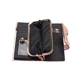 SY5025-2 Black - Sally Young Floral Pattern Foldable Walltets