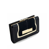 SY5052 Black - Short Wallet With Geometric Pattern