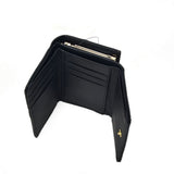 SY5052 Black - Short Wallet With Geometric Pattern