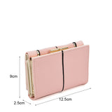 SY5052 Pink - Short Wallet With Geometric Pattern