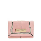SY5052 Pink - Short Wallet With Geometric Pattern