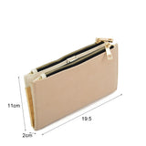 SY5054 Beige - Long Wallet With Flap Design
