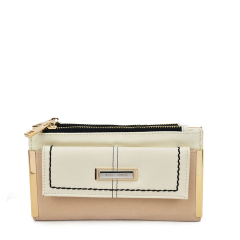 SY5054 Beige - Long Wallet With Flap Design