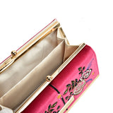 SY5055 DARK RED - Retro Wallet With Printing Flower Design
