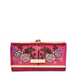 SY5055 DARK RED - Retro Wallet With Printing Flower Design