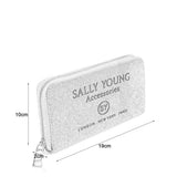 SY5062 SILVER&BLACK - Long Wallet With Letter Printing
