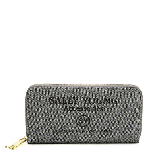 SY5062 SILVER&BLACK - Long Wallet With Letter Printing