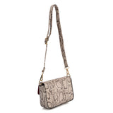 VK2116 BEIGE - Snakeskin Handbag For Women