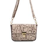 VK2116 BEIGE - Snakeskin Handbag For Women