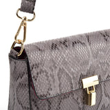 VK2116 GREY - Snakeskin Handbag For Women