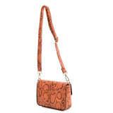 VK2116 ORANGE - Snakeskin Handbag For Women