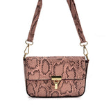 VK2116 PINK - Snakeskin Handbag For Women