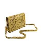 VK2117 YELLOW - Snakeskin Bag With Hardware Ring Decoration