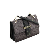 VK2119 Grey - Snakeskin Cross Body Bag For Women With Buckle Design