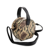 VK2120 APRICOT - Snakeskin Pattern Small Tote Bag