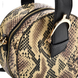 VK2120 APRICOT - Snakeskin Pattern Small Tote Bag