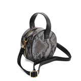 VK2120 BLACK - Snakeskin Pattern Small Tote Bag