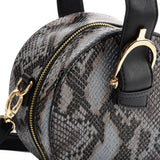 VK2120 BLACK - Snakeskin Pattern Small Tote Bag