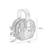 VK2120 BLACK - Snakeskin Pattern Small Tote Bag
