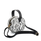 VK2120 SILVER - Snakeskin Pattern Small Tote Bag