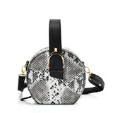 VK2120 SILVER - Snakeskin Pattern Small Tote Bag