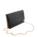VK2121 BLACK - Simple Solid Color Leather Handbag