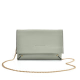 VK2121 GREY - Simple Solid Color Leather Handbag
