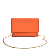 VK2121 ORANGE - Simple Solid Color Leather Handbag