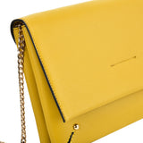 VK2121 YELLOW - Simple Solid Color Leather Handbag