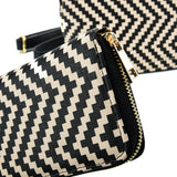 VK2123 KHAKI - Shell Set Bag With Simple Geometric Pattern Design