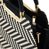 VK2123 KHAKI - Shell Set Bag With Simple Geometric Pattern Design