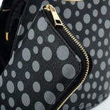 VK2127 BLACK&GREY - Simple Set Bag With Dot And Special Handle Design