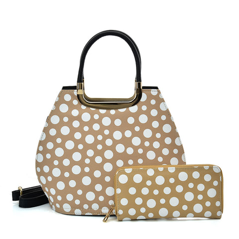 VK2127 KHKAI - Simple Set Bag With Dot And Special Handle Design