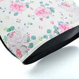 VK2131-WHITE - Shell Set Bag With Flowers And Special Handle Design