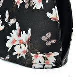 VK5630-BLACK - Shell Set Bag With Flowers And Butterflies And Special Handle Design