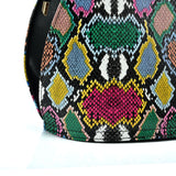 VK2136 MULTICOLOURL - Shell Set Bag With Snakeskin Pattern And Special Handle Design