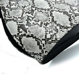 VK2137 BLACK&WHITE - Shell Set Bag With Snakeskin Pattern Design