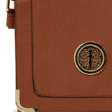 VK5020-1 Brown  -  Fashion Metal Corner Hasp Envepope Bags