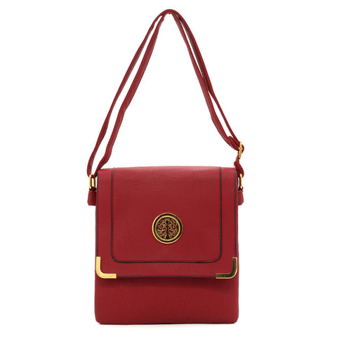 VK5020-1 Red  -  Fashion Metal Corner Hasp Envepope Bags
