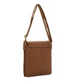 VK5023-1 Apricot  -  Fashion Patchwork Enveiope Crossbody Bags With Tassel