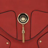 VK5023-1 Red -  Fashion Patchwork Enveiope Crossbody Bags With Tassel