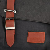 VK5041-1 Black  -  Fashion Pin Buckle Straps Detail Flap Backpacks